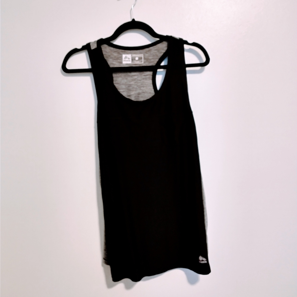RBX workout tank top grey and black color black size large